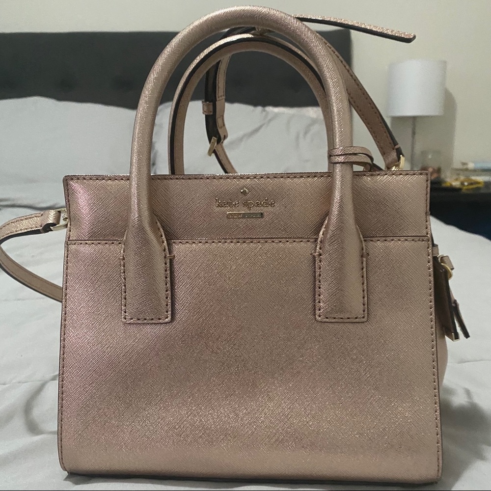 Kate Spade Rose Gold Small Satchel - Like New